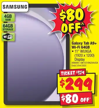 JB Hi-Fi Galaxy Tab A9+ Wi-Fi 64GB offer