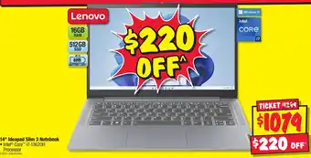 JB Hi-Fi 14" Ideapad Slim 3 Notebook offer