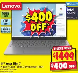 JB Hi-Fi 14" Yoga Slim 7 offer