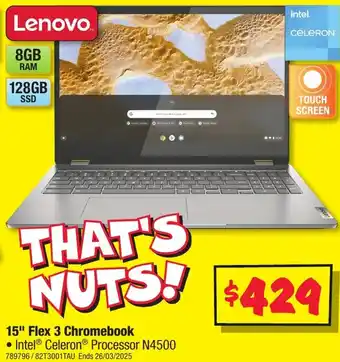 JB Hi-Fi 15" Flex 3 Chromebook offer