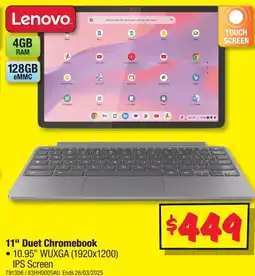 JB Hi-Fi 11" Duet Chromebook offer