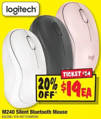 JB Hi-Fi M240 Silent Bluetooth Mouse offer