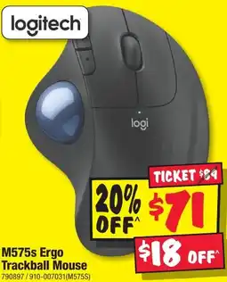 JB Hi-Fi M575s Ergo Trackball Mouse offer