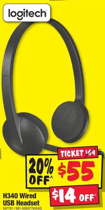 JB Hi-Fi H340 Wired USB Headset offer