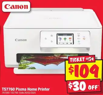 JB Hi-Fi TS7760 Pixma Home Printer offer