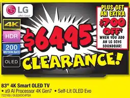 JB Hi-Fi 83" 4K Smart OLED TV offer