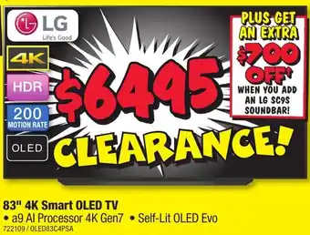 JB Hi-Fi 83" 4K Smart OLED TV offer