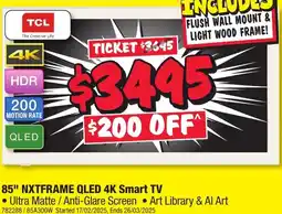 JB Hi-Fi 85" NXTFRAME QLED 4K Smart TV offer