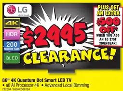 JB Hi-Fi 86" 4K Quantum Dot Smart LED TV offer