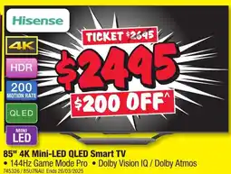 JB Hi-Fi 85" 4K Google LED TV offer