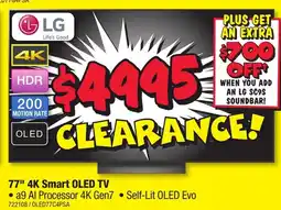 JB Hi-Fi 77" 4K Smart OLED TV offer