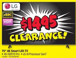 JB Hi-Fi 75" 4K Smart LED TV offer