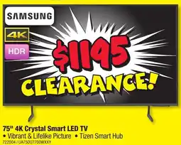 JB Hi-Fi 75" 4K Crystal Smart LED TV offer