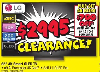 JB Hi-Fi 65" 4K Smart Gallery OLED TV offer