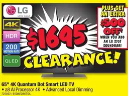 JB Hi-Fi 65" 4K Quantum Dot Smart LED TV offer