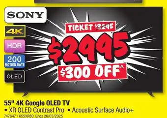 JB Hi-Fi 55" 4K Google OLED TV offer