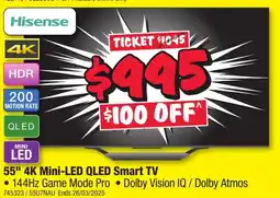 JB Hi-Fi 55" 4K Mini-LED QLED Smart TV offer