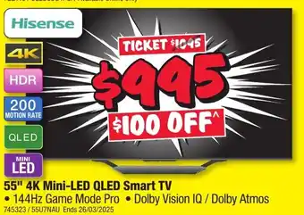 JB Hi-Fi 55" 4K Mini-LED QLED Smart TV offer