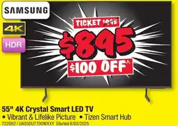 JB Hi-Fi 55" 4K Crystal Smart LED TV offer