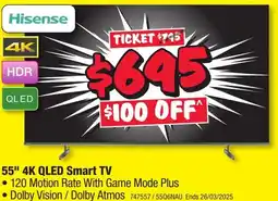 JB Hi-Fi 55" 4K QLED Smart TV offer