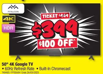 JB Hi-Fi 50" 4K Google TV offer