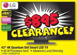 JB Hi-Fi 43" 4K Quantum Dot Smart LED TV offer