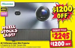 JB Hi-Fi 4K TriChroma Laser Mini Projector offer