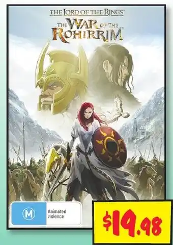 JB Hi-Fi THE JORD OF THE RINGS THE WAR OF THE ROHIRRIM offer