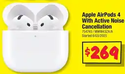 JB Hi-Fi Apple AirPods 4 With Active Noise Cancellation offer