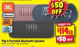 JB Hi-Fi Flip 6 Portable Bluetooth Speaker offer