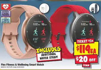 JB Hi-Fi Flex Fitness & Wellbeing Smart Watch offer