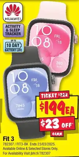 JB Hi-Fi Fit 3 offer