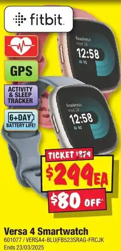 JB Hi-Fi Versa 4 Smartwatch offer