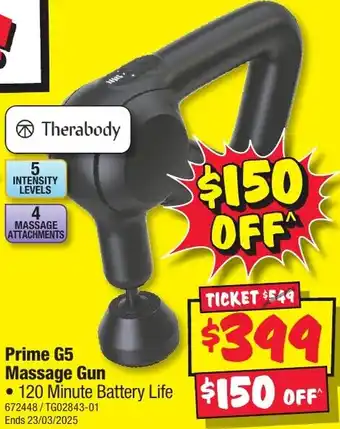 JB Hi-Fi Prime G5 Massage Gun offer