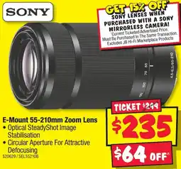 JB Hi-Fi E-Mount 55-210mm Zoom Lens offer