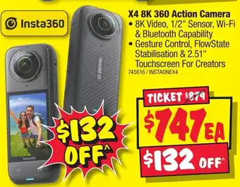 JB Hi-Fi X4 8K 360 Action Camera offer