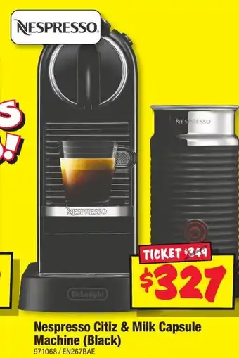 JB Hi-Fi Nespresso Citiz & Milk Capsule Machine (Black) offer