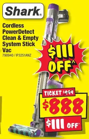 JB Hi-Fi Cordless PowerDetect Clean & Empty System Stick Vac offer