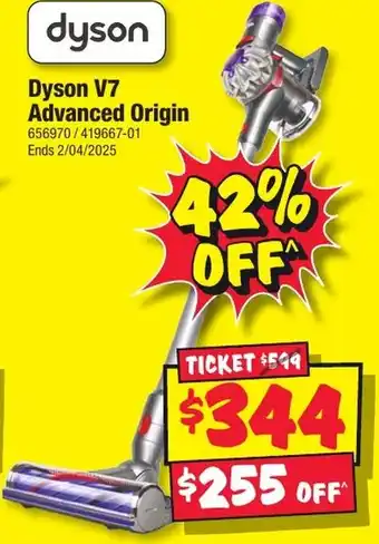 JB Hi-Fi Dyson V7 Advanced Origin offer