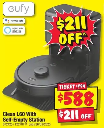 JB Hi-Fi Clean L60 With Self-Empty Station offer