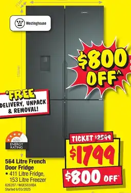 JB Hi-Fi 564 Litre French Door Fridge offer