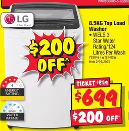 JB Hi-Fi Top Load Washer offer