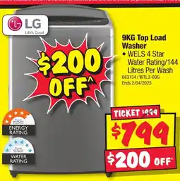 JB Hi-Fi Top Load Washer offer