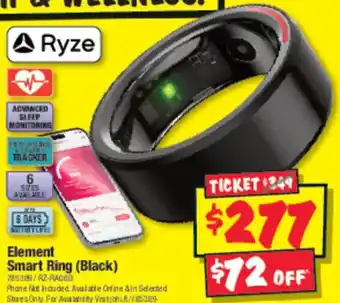 JB Hi-Fi Element Smart Ring (Black) offer