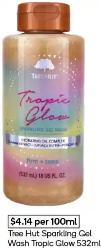 Woolworths Tree hut sparkling gel wash tropic glow offer