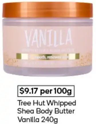 Woolworths Tree Hut Whipped Shea Body Butter Vanilla offer