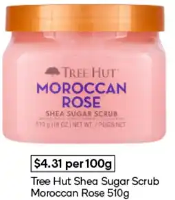 Woolworths Tree Hut Shea Sugar Scrub Moroccan Rose offer