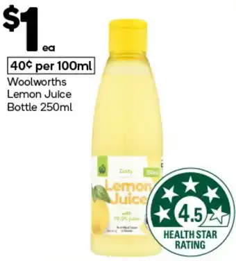 Woolworths Woolworths Lemon Juice Bottle offer