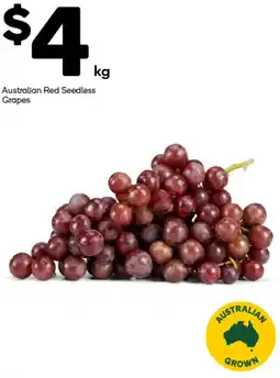 Woolworths Australian Red Seedless Grapes offer