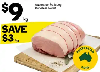 Woolworths Australian Pork Leg Boneless Roast offer